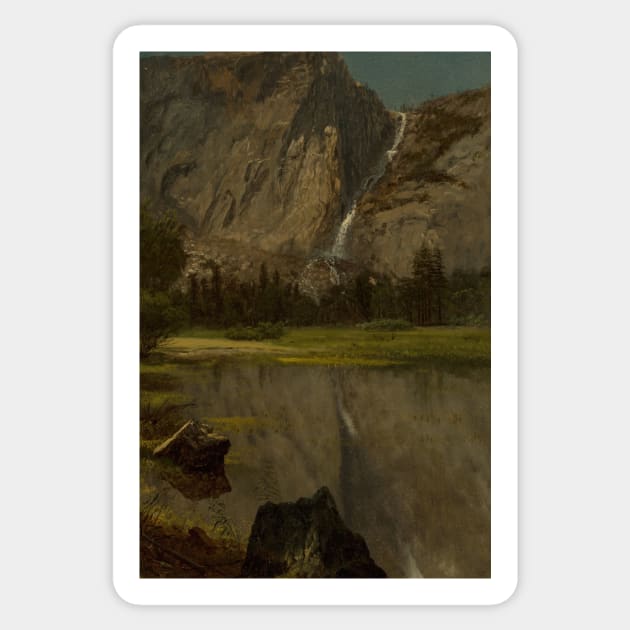 Hetch Hetchy Falls,California by Albert Bierstadt Sticker by Classic Art Stall